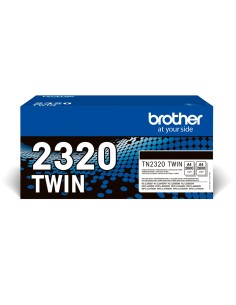 BROTHER pack de 2 cartuchos deToner negro de larga duracion tn2320twin/TN2320TWIN