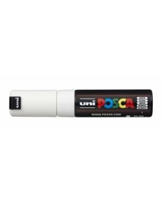 MARCADOR POSCA PINTURA BASE AL AGUA 8.0mm PC-8K BLANCO  PUNTA GRUESA