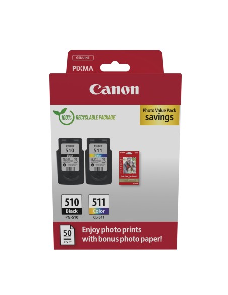 CANON Pack PG510/CL511 Photo Value Pack ECO