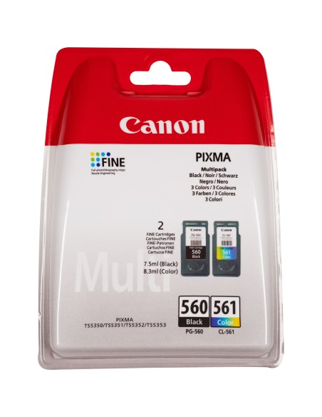 CANON Cartuchos de tinta Multipack CANON PG560 + CL561 (negro+color)