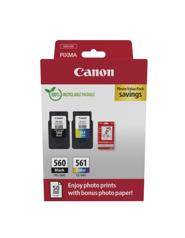 CANON Pack 2 PG560/CL561 Photo Value Pack ECO + Photo Paper PP-201 carton