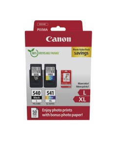 CANON CARTUCHO NEGRO/COLOR PG-540L/CL-541XL + PAPEL FOTO 4X6 (GP-501 50H)