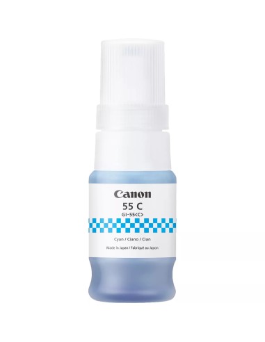 CANON Tinta GI-55C: Cian 40ml 3.000p