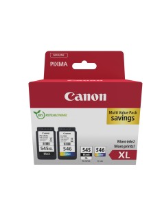 CANON Pack 2 PG545XL/CL546XL: Photo Value Pack ECO + 50h papel Photo 10x15 ECOPACK carton con alarma