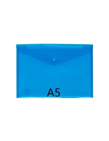 SOBRE PLASTICO CON BROCHE A5 AZUL GRAFOPLAS 4881230 (60)