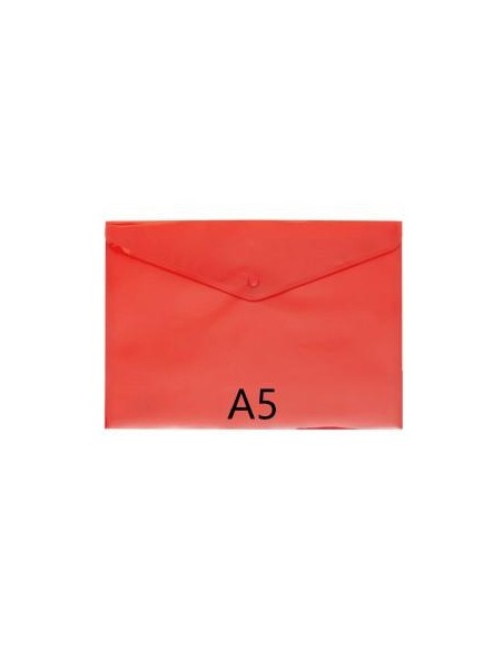 SOBRE PLASTICO CON BROCHE A5 ROJO GRAFOPLAS 4881251 (60)