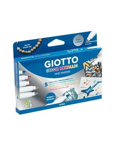 ROTULADORES DECOR MAXI METAL 5UDS. GIOTTO   FILA 452900