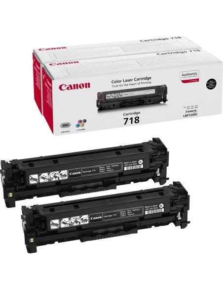 Canon LBP-7200CDN MF-8330/8350CDN, Toner Negro 718BK (PACK 2)
