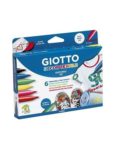 ROTULADORES DECORTEXTILE GIOTTO 6 U   FILA 49480000