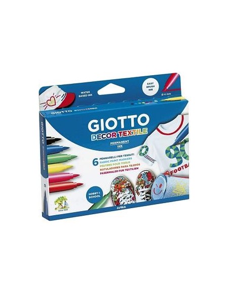 ROTULADORES DECORTEXTILE GIOTTO 6 U   FILA 49480000