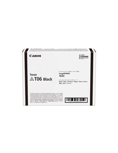 CANON Toner negro T06 para Ir 1643i 1643iF 1643Ip SENSYS X 1643P 3526C002