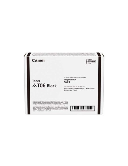 CANON Toner negro T06 para Ir 1643i 1643iF 1643Ip SENSYS X 1643P 3526C002
