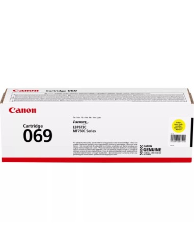 CANON Toner Amarillo 069Y: i-SENSYS LBP673Cdw, LBP673dw, MF752Cdw 1.900p.