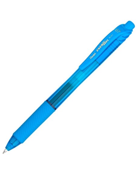 BOLIGRAFO TINTA GEL PENTEL ENERGEL BL107-S AZUL CLARO MULTITEC  (12)