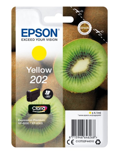 EPSON Singlepack Yellow 202 Claria Premium Ink