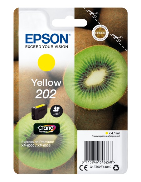 EPSON Singlepack Yellow 202 Claria Premium Ink