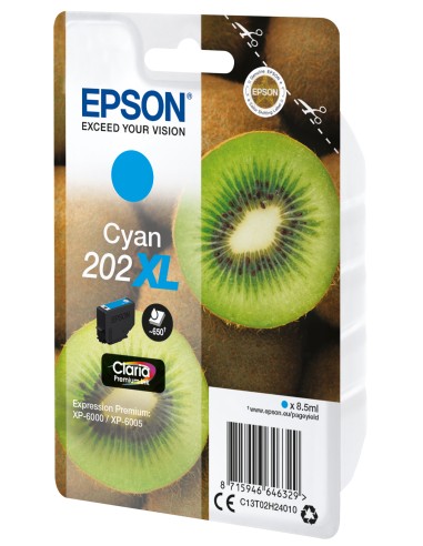 EPSON Singlepack Cyan 202XL Claria Premium Ink