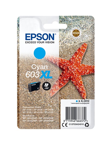 EPSON tinta Cyan XL Estrella de mar 1 tinta 603XL RF / AM Single