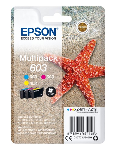 EPSON tinta MultiPack Std Estrella de mar 3 tintas 603 RF / AM Multi
