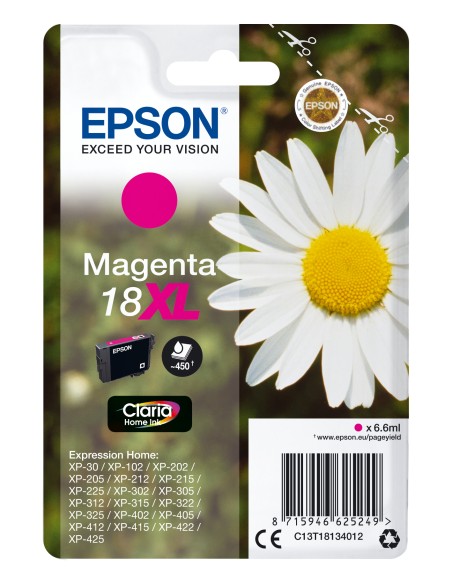 Epson Expression Home XP-102/205/215/305/405 Cartucho Magenta Alta Capacidad 18XL