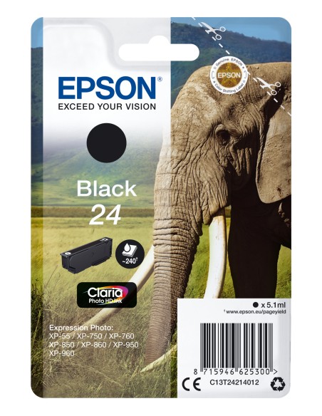 Epson Claria Photo HD Ink Cartucho Negro 24 Expression Photo XP-950
