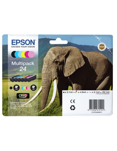 Epson Claria Photo HD Ink Cartucho Multipack 6 Colores 24 (Alarma Radiofrecuencia)