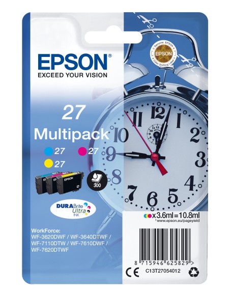 Epson WorkForce WF-3000 y WF-7000 Multipack nº27 Pack-3 Colores