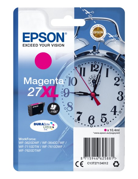 Epson WorkForce WF-3000 y WF-7000 Cartucho Magenta de Alta Capacidad nº27XL  (etiqueta RF)