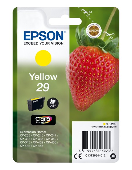 EPSON  Singlepack Amarillo 29 Claria Home Ink FRESA RF+AM