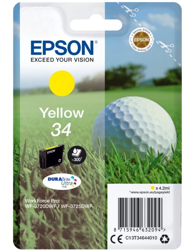 EPSON Singlepack Yellow 34 DURABrite Ultra Ink
