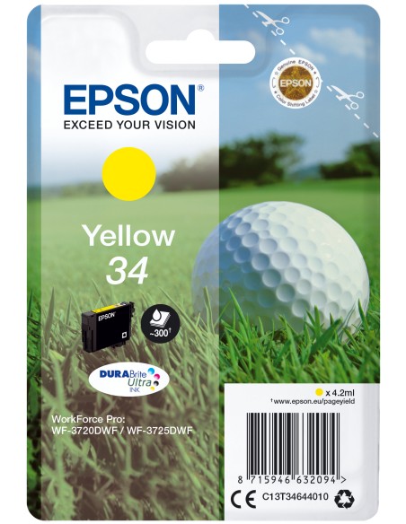 EPSON Singlepack Yellow 34 DURABrite Ultra Ink
