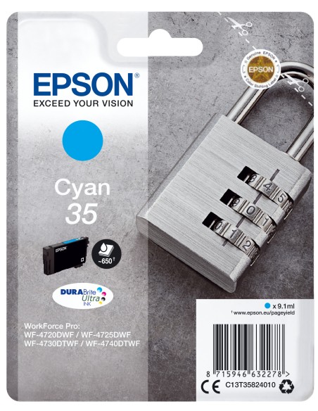 EPSON Singlepack Cyan 35 DURABrite Ultra Ink