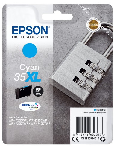 EPSON Singlepack Cyan 35XL DURABrite Ultra Ink