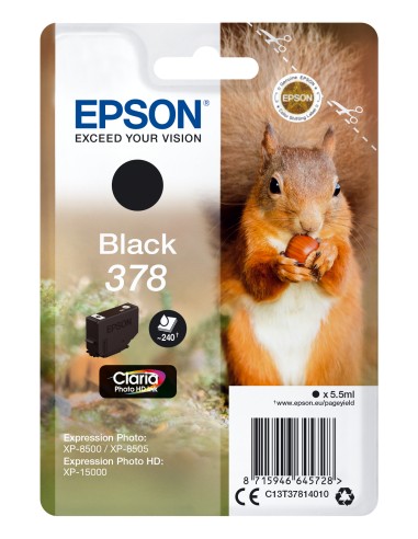 EPSON Singlepack Black 378 Claria Photo HD Ink