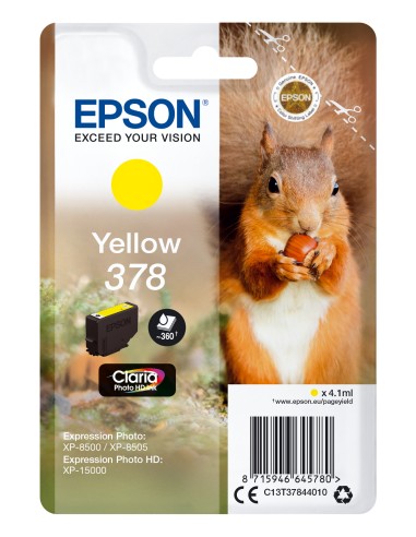EPSON Singlepack Yellow 378 Claria Photo HD Ink con RF