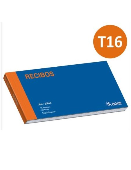 TALONARIO DE RECIBOS 1/3 APAISADO C/MATRIZ DOHE 50016 / LOAN T-16 / MAKRO 001375 (10)