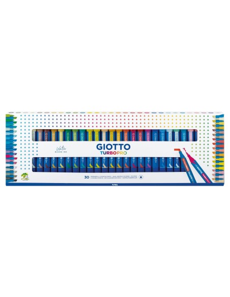 ROTULADOR GIOTTO TURBO PRO ACUARELABLE DOBLE PUNTA ESTUCHE 30 UDS. COLORES SURTIDOS FILA F427900