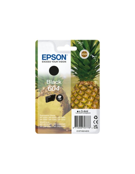 EPSON Cartucho Negro 604 XP-2200, WF-2910DWF Piña