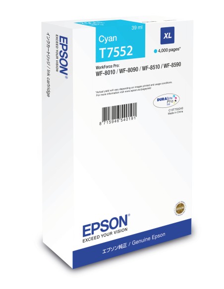EPSON Cartucho Cian XL 4000p WF-8xxx