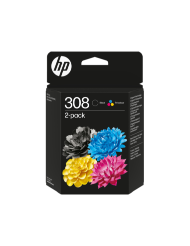 HP 2 Cartuchos 308 negra/tricolor