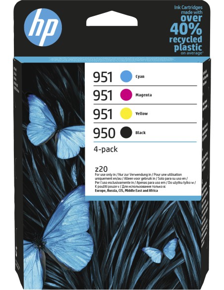 HP OfficeJet Pro 250, Pack 4 cartuchos º950 negro y º951 CMY