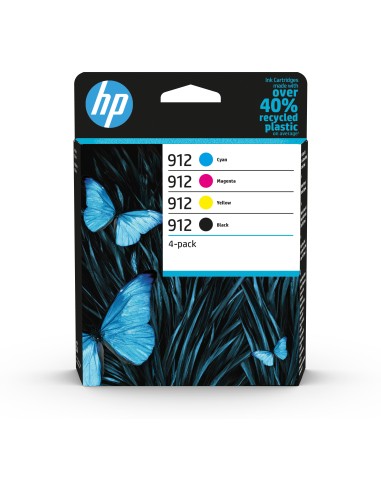 HP OfficeJet Pro 8000 series, Pack 4 cartuchos 912 CMYK