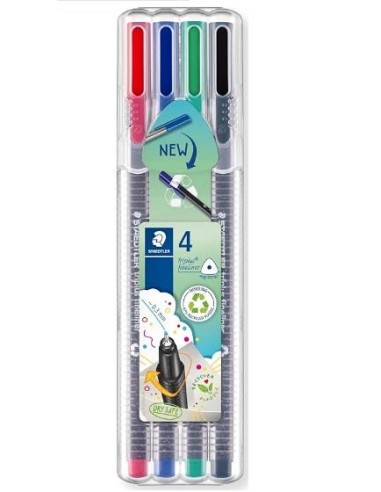 ROTULADORES STATEDTLER TRIANGULARES TRIPLUS FINELINER 334 SB4 4 UNIDADES