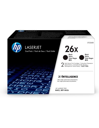 HP LaserJet Pro M402/426 Pack 2 Toner Negro nº26X 9.000 paginas alta capacidad