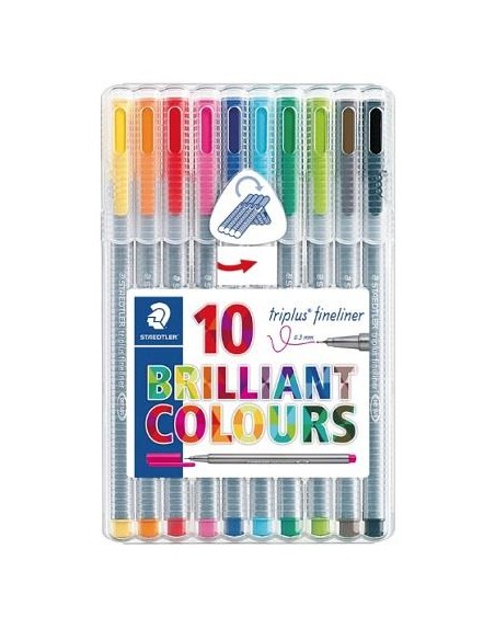 ROTULADORES STAEDTLER TRIPLUS FINELINER 10 UNIDADES 334 SB10