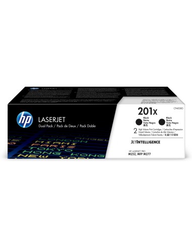 HP Laserjet 201X Pack 2 Toner Negro Alta Capacidad 2800 PaG.
