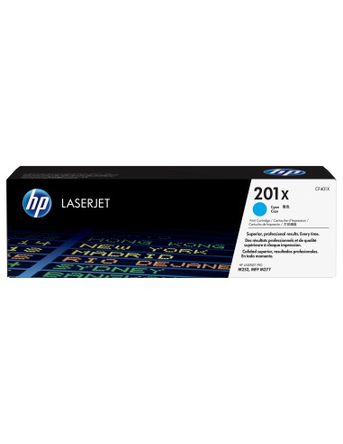 HP Laserjet Pro M252,M277 201X Toner Cian Alta 2.300 pag