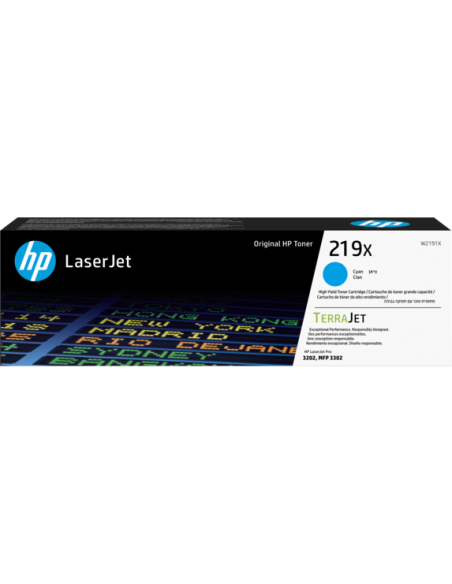 HP 219X High Yield Cyan Original LaserJet Toner Cartridge