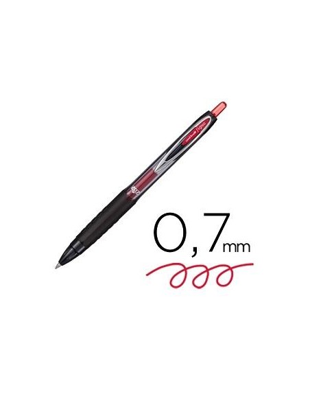 BOLIGRAFO ROLLER TINTA DE GEL SIGNO RETRACTIL O,7 ROJO UMN-207E UNIBAL