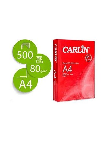 PAPEL A4 CARLIN EXTRA BLANCO CAJA ROJA 80GRS PRECIO ESPECIAL PAQUETE